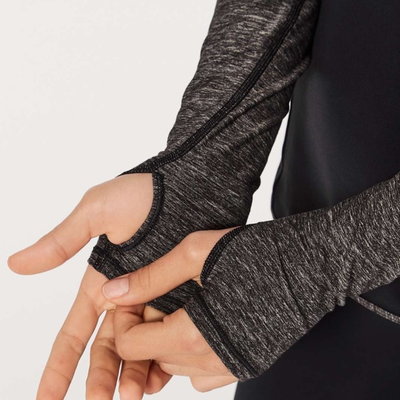 LULULEMON Shape Up Pullover Black Grey Align Top Nulu Long Sleeve Top Shirt 4 - Picture 5 of 13